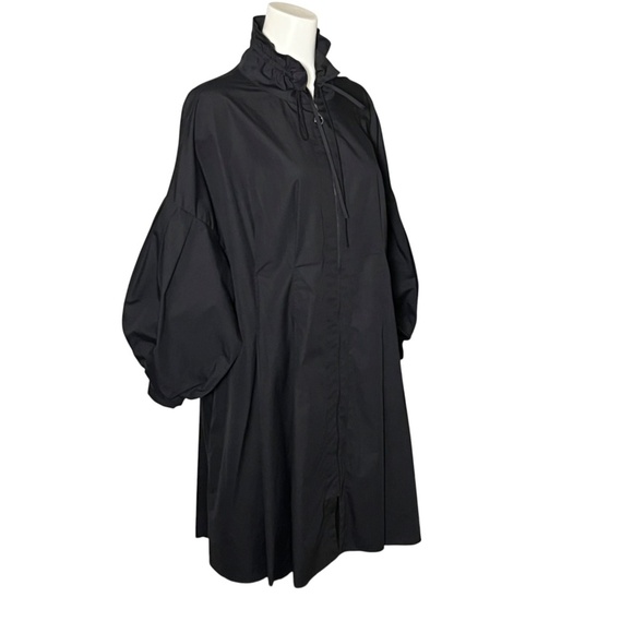 IC Collection by Connie K Size 2X Black Stand Shirring Collar Darkts Jacket - Picture 4 of 9
